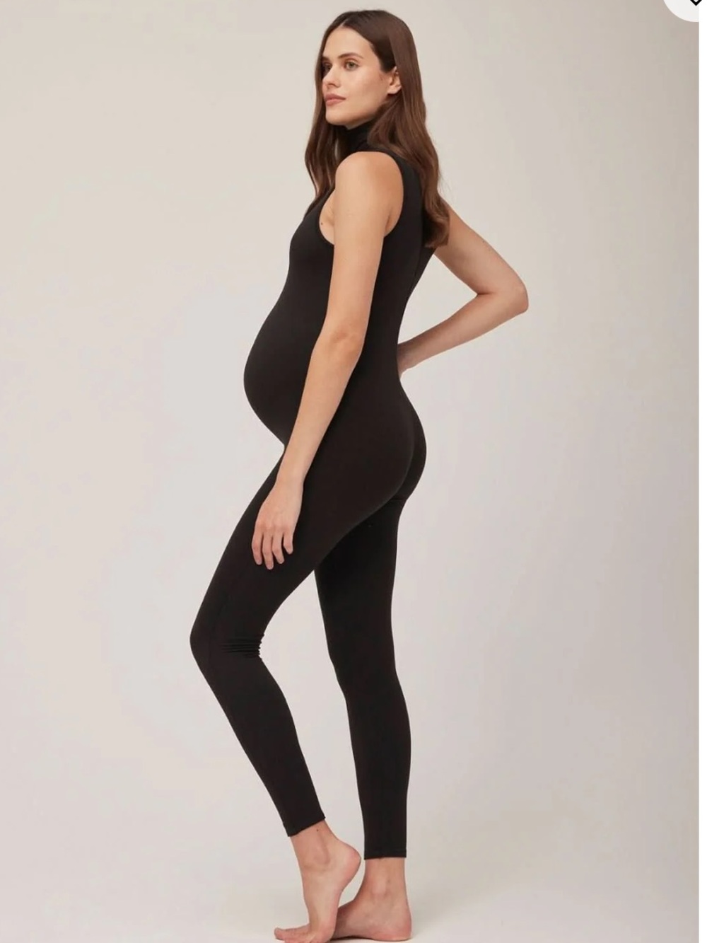 Sleeveless Maternity Black Jumpsuit